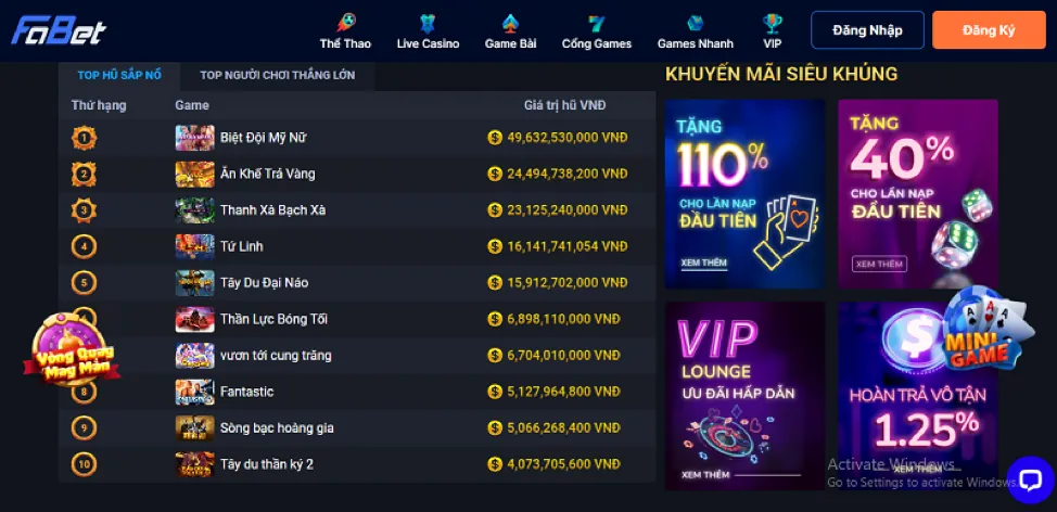 Ưu Đãi Hoàn Trả Thể Thao & Casino 1BWM